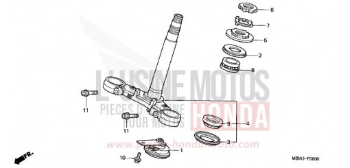 TIGE DE DIRECTION CBR600F1 de 2001